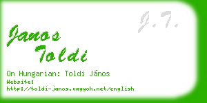 janos toldi business card